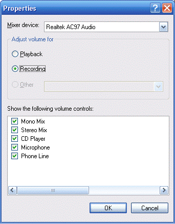audio properties