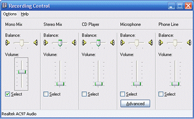 Recording Control